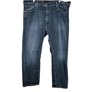 Levis 505 Jeans‎ Mens 42x30 Blue Regular Fit Straight Leg Dark Wash Denim